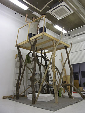 construction in the gallery